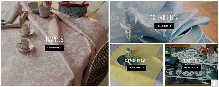 Linge de table Garnier Thiebaut, voir tous les produits Linge de table Garnier Thiebaut, voir tous les produits