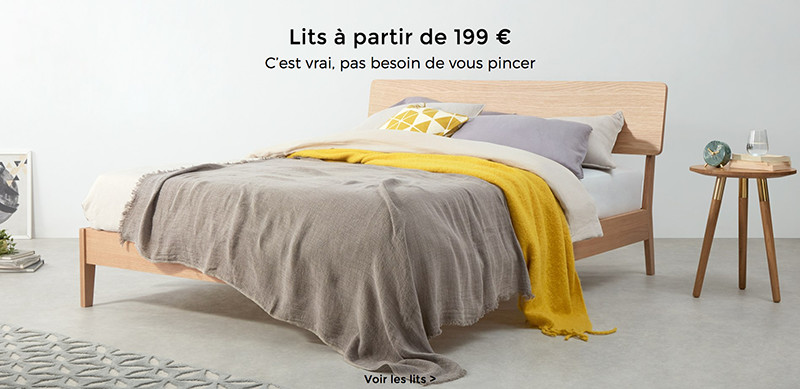 Accéder au rayon lit de la boutique en ligne Made.com Accéder au rayon lit de la boutique en ligne Made.com