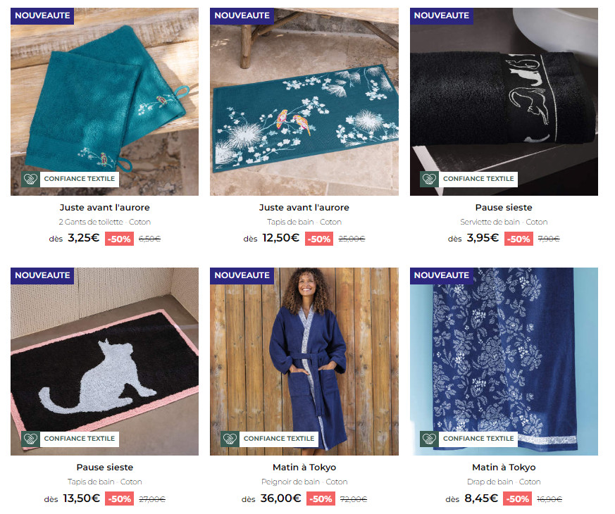 Je clique pour découvrir tout le linge de bain Françoise Saget Je clique pour découvrir tout le linge de bain Françoise Saget