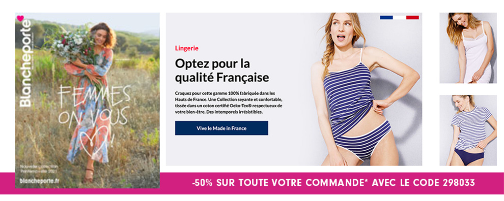 BLANCHE PORTE - Lingerie Made in France + -50% sur tout le site