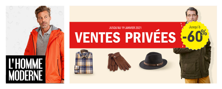 Homme Moderne - Remise jusqu'à -60% Homme Moderne - Remise jusqu'à -60%