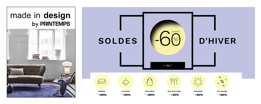 MADE IN DESIGN - SOLDES D'HIVER JUSQU'A -60% MADE IN DESIGN - SOLDES D'HIVER JUSQU'A -60%
