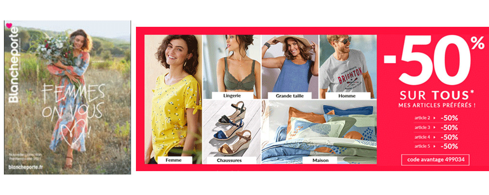 BLANCHE PORTE - Pour moi, pour lui ou pour la maison, profitez de l'offre -50% BLANCHE PORTE - Pour moi, pour lui ou pour la maison, profitez de l'offre -50%