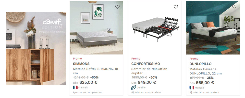 CAMIF - LITERIE et LINGE DE MAISON - PROMOTIONS JUSQU'A -50% CAMIF - LITERIE et LINGE DE MAISON - PROMOTIONS JUSQU'A -50%
