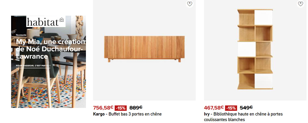 HABITAT - -15% SUR LES MEUBLES DE RANGEMENT HABITAT - -15% SUR LES MEUBLES DE RANGEMENT