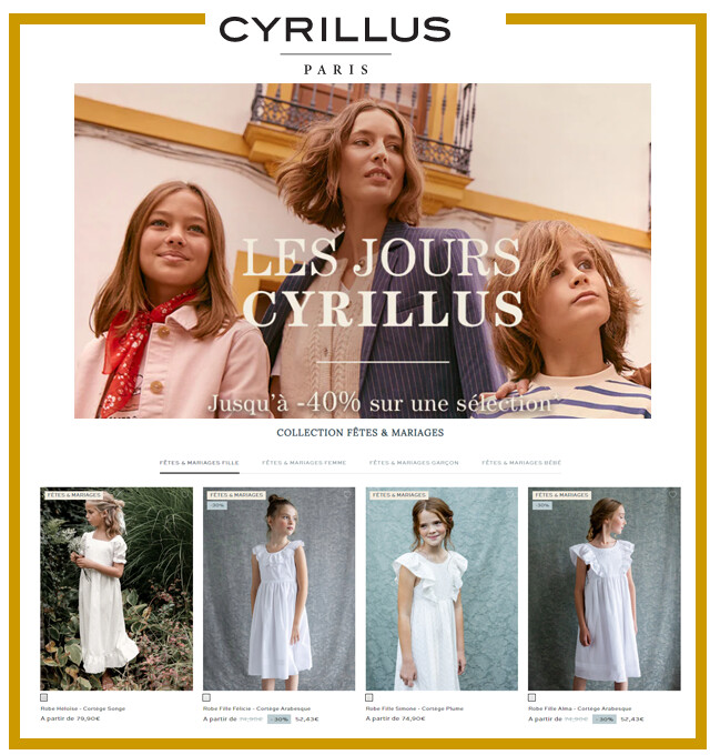 CYRILLUS - Jusqu'à -40% sur toutes les collections !  CYRILLUS - Jusqu'à -40% sur toutes les collections !
