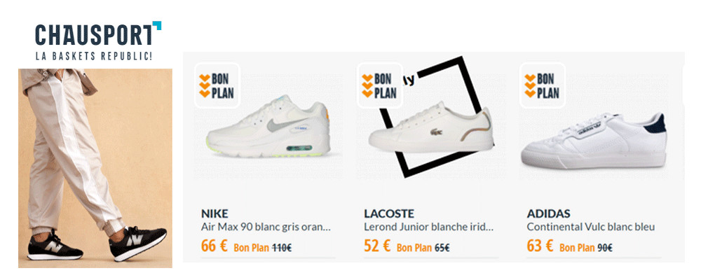 CHAUSPORT - Bien dans ses Baskets avec les supers promos ! CHAUSPORT - Bien dans ses Baskets avec les supers promos !