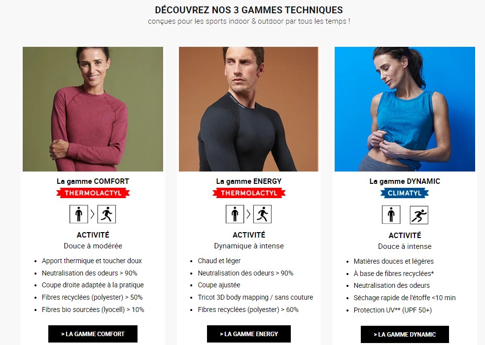 Voir ici toute la gamme Thermolactyl Voir ici toute la gamme Thermolactyl