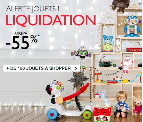 Liquidation : jusqu'à -55% sur les jouets