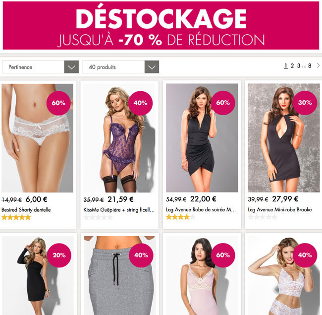 Le destockage : jusqu'à 70% de réduction ! Le destockage : jusqu'à 70% de réduction !