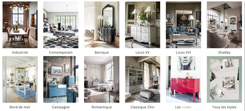 Découvrez tous les styles de mobilier en cliquant ici Découvrez tous les styles de mobilier en cliquant ici