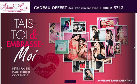 Ne ratez pas la boutique Adam et Eve pour la Saint-Valentin ! Ne ratez pas la boutique Adam et Eve pour la Saint-Valentin !