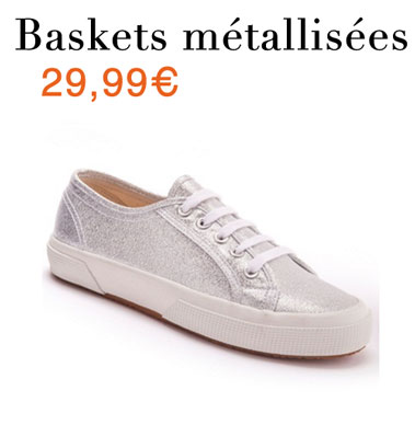 Les baskets métalisées