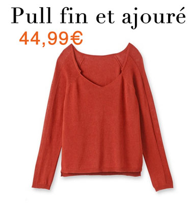 Le pull fin et ajouré