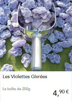 Les bonbons à la violette Les bonbons à la violette