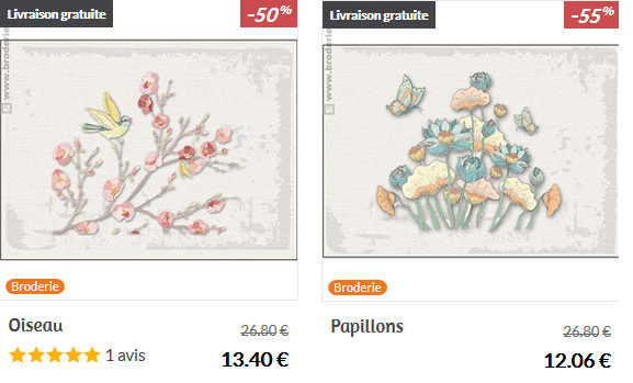 Des oiseaux et des papillons à broder Des oiseaux et des papillons à broder