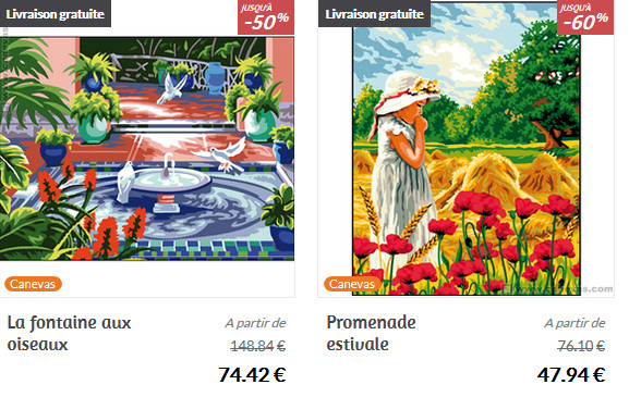 Les broderies "La fontaine aux oiseaux" et "Promenade Estivale" Les broderies "La fontaine aux oiseaux" et "Promenade Estivale"