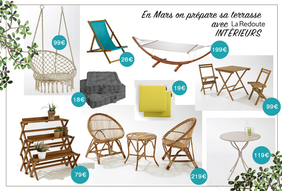 Préparez votre terasse avec la Redoute intérieurs Préparez votre terasse avec la Redoute intérieurs