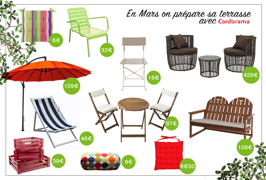 Rendez votre terasse confortable et stylée avec Conforama ! Rendez votre terasse confortable et stylée avec Conforama !