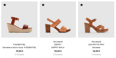 Les sandales à talons hauts