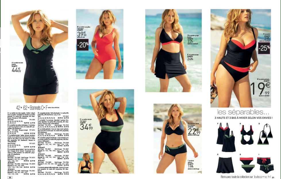 Taillissime dispose aussi d'une collection de maillots de bain