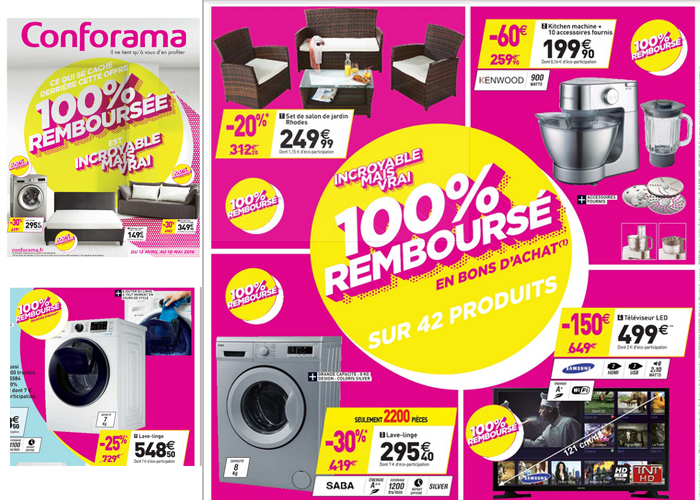 Chez Confo, voici l'offre 100% remboursé ! Chez Confo, voici l'offre 100% remboursé !