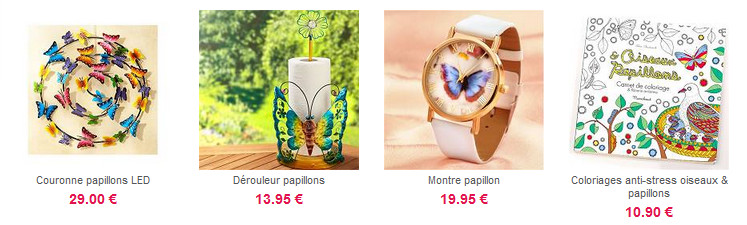 Plein d'accessoires papillons ! Plein d'accessoires papillons !