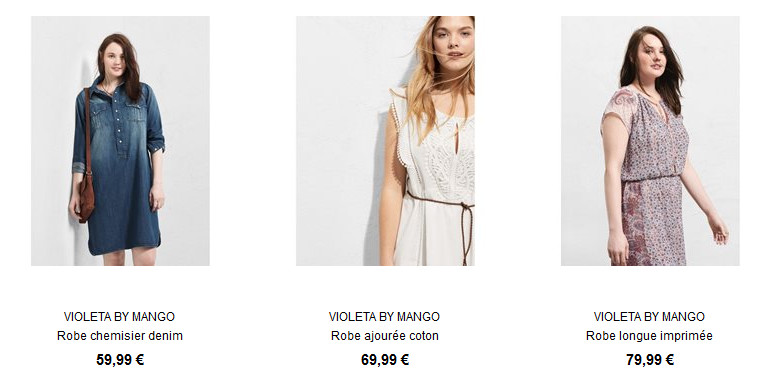 Les robes Violeta by Mango sur la redoute