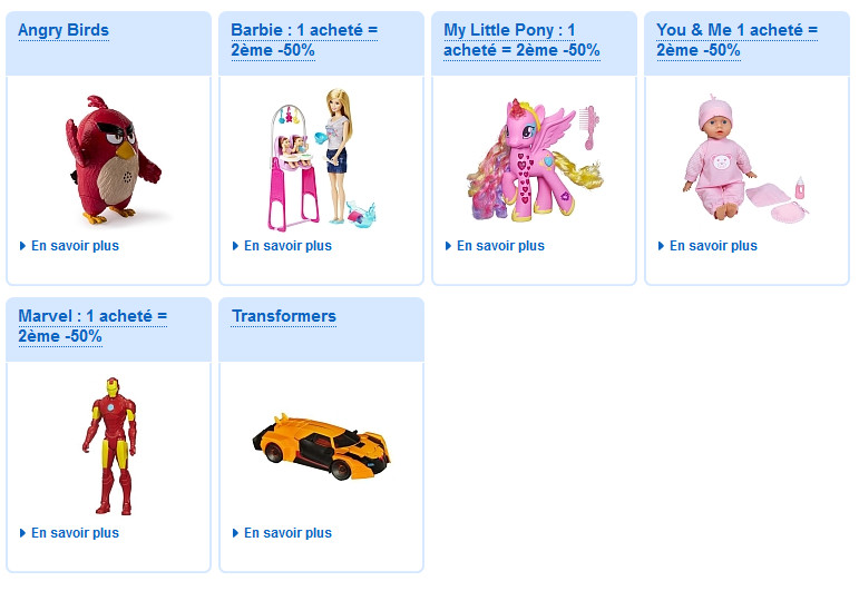 Les réductions à gogo sont valables aussi sur les marques préférées des enfants ! Les réductions à gogo sont valables aussi sur les marques préférées des enfants !