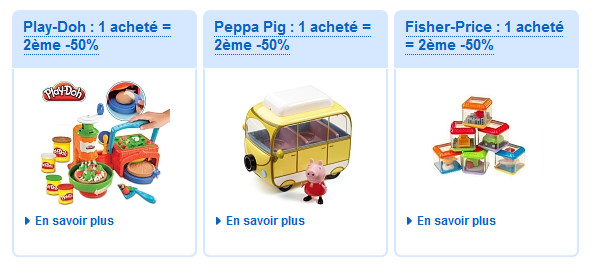 Les promotions, c'est aussi sur l'univers des petits Les promotions, c'est aussi sur l'univers des petits
