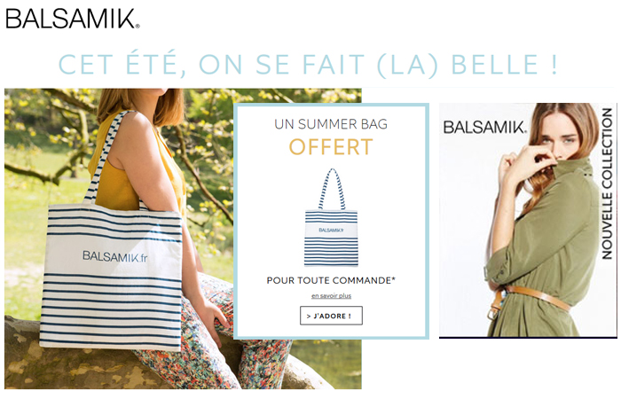 Balsamik : un sac en cadeau pour toute commande sur votre catalogue !
