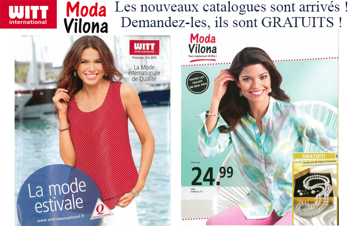 Witt International et Moda Vilona : 2 nouveaux catalogues GRATUITS à demander ! 