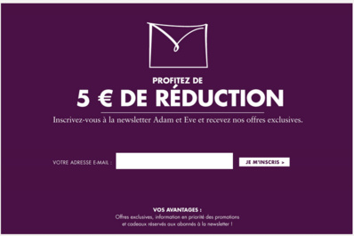 Adam et Eve : nouvelle promo du week-end sur votre catalogue charme et sexy ! Adam et Eve : nouvelle promo du week-end sur votre catalogue charme et sexy !