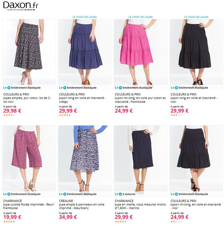 Toutes les jupes Daxon Toutes les jupes Daxon