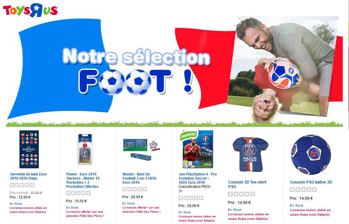 Toys'R'Us a de quoi satisfaire tous les fans de foot !