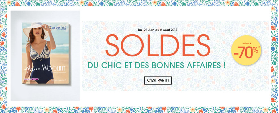 C'est l'heure des soldes chez Anne Weyburn ! C'est l'heure des soldes chez Anne Weyburn !