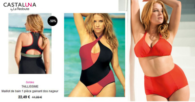 Les maillots de bain grande taille Castaluna. Les maillots de bain grande taille Castaluna.