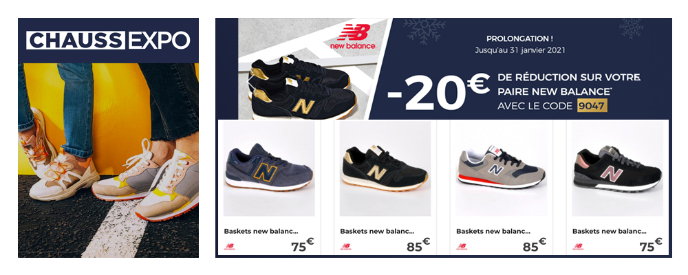 CHAUSS'EXPO,-20€ SUR LES NEW BALANCE ! 