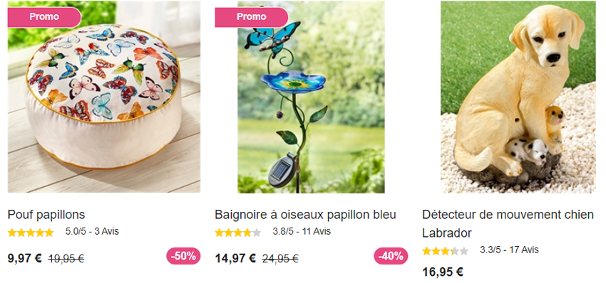 Je clique ici pour voir le rayon Jardin - Animaux Je clique ici pour voir le rayon Jardin - Animaux