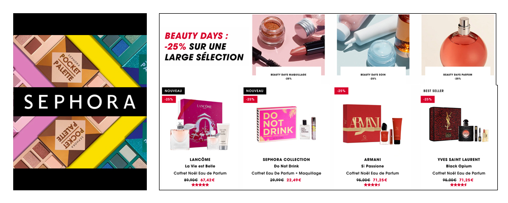 SEPHORA - Jusqu'à -25% sur vos produits préférés !