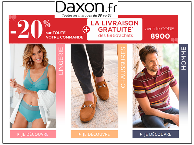 DAXON - Mode grande taille jusqu'à -20% + Livraison offerte