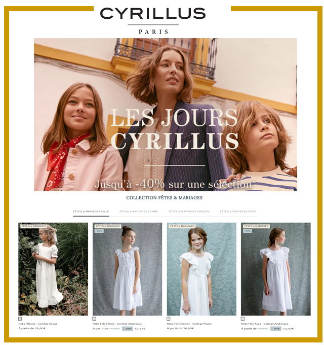 CYRILLUS - Jusqu'à -40% sur toutes les collections !  CYRILLUS - Jusqu'à -40% sur toutes les collections !