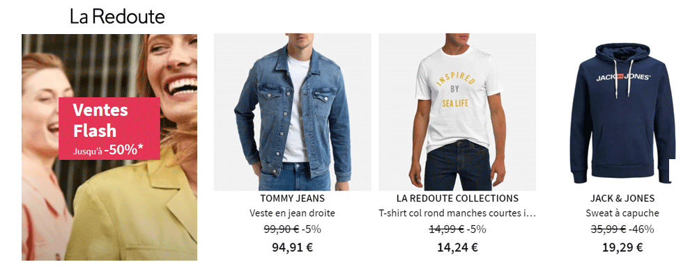 LA REDOUTE - VENTES FLASH JUSQU' A -50%