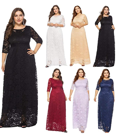 Voici un exemple de robe grande taille à découvrir ici. Son prix : 28€