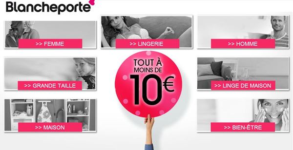 Linge de maison, Lingerie, grandes tailles... Tout à moins de 10€ !