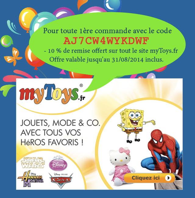 Le code promo MyToys !