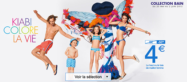 Je clic pour accéder à l'offre vacance KIABI