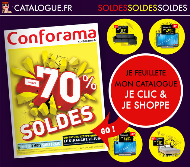 Soldes Conforama jusqu'à 70 sur l'équipement de la maison