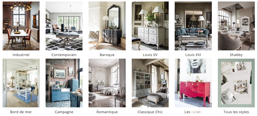 Découvrez tous les styles de mobilier en cliquant ici Découvrez tous les styles de mobilier en cliquant ici