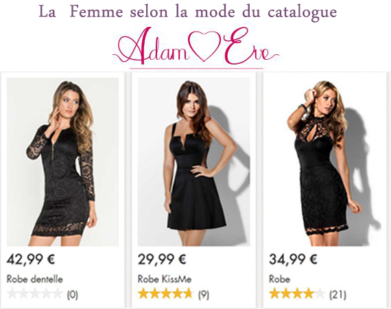 Les robes sexy Adam et Eve